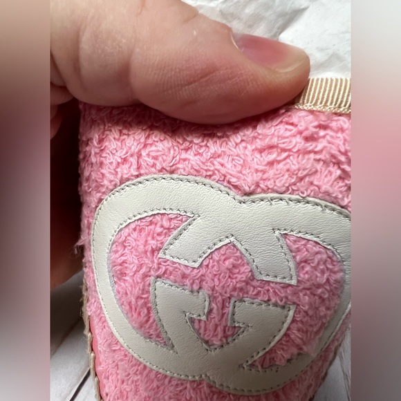 Gucci Pilar GG Espadrille Flat Pink Sz 37.5 / 7.5 - Picture 10 of 13